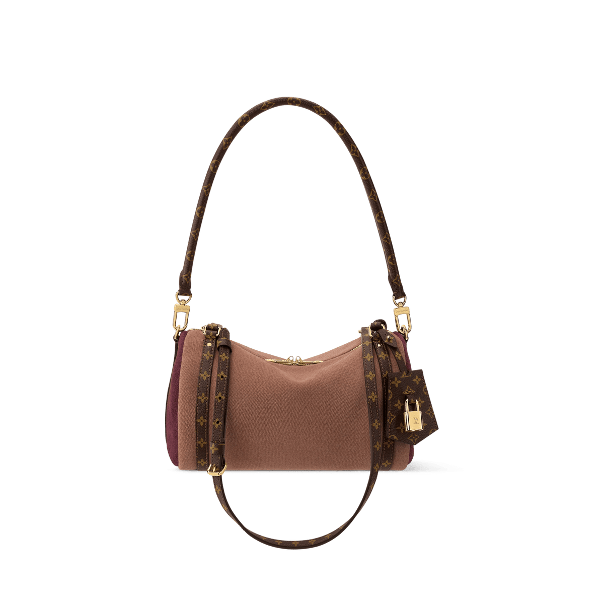 Women's Express PM Suede Monogram Rosewood Shoulder Bag