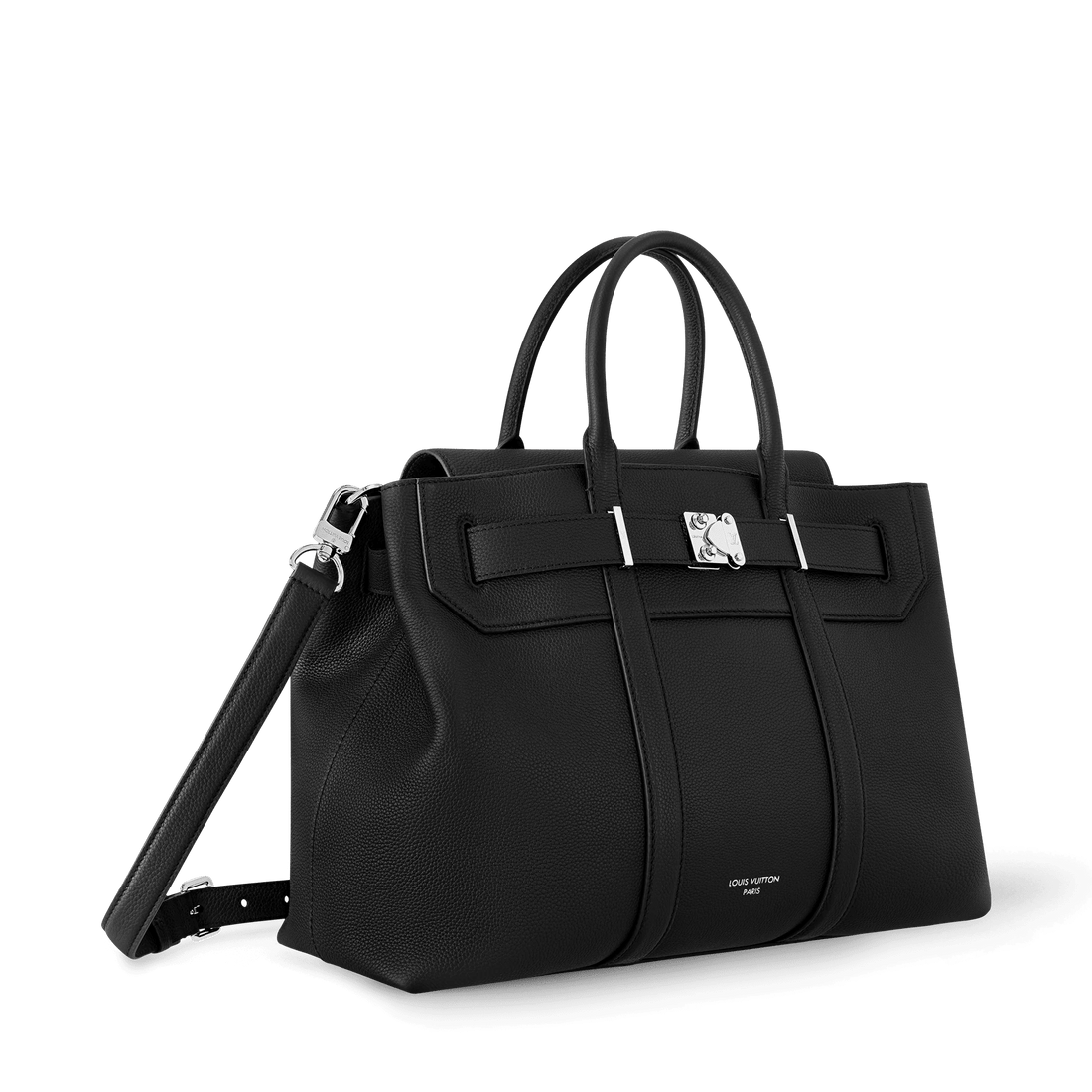 Men's Georges Tote MM Cuir Millésime Calfskin Black