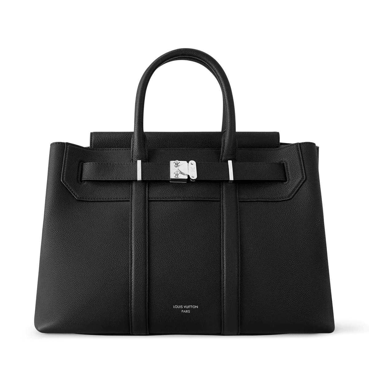 Men's Georges Tote MM Cuir Millésime Calfskin Black