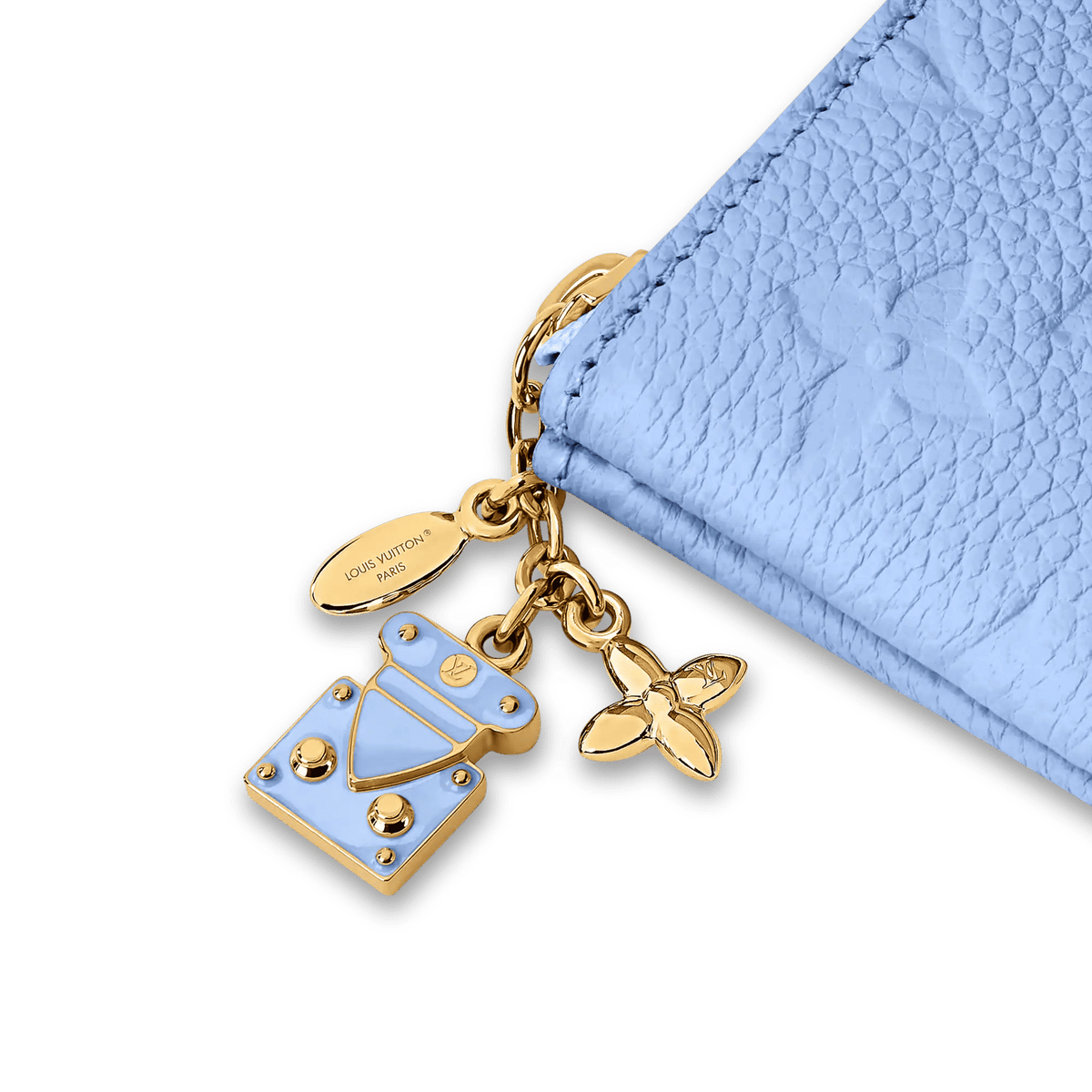 Key Pouch S Monogram Empreinte Blue Iris/Peuplier M29815