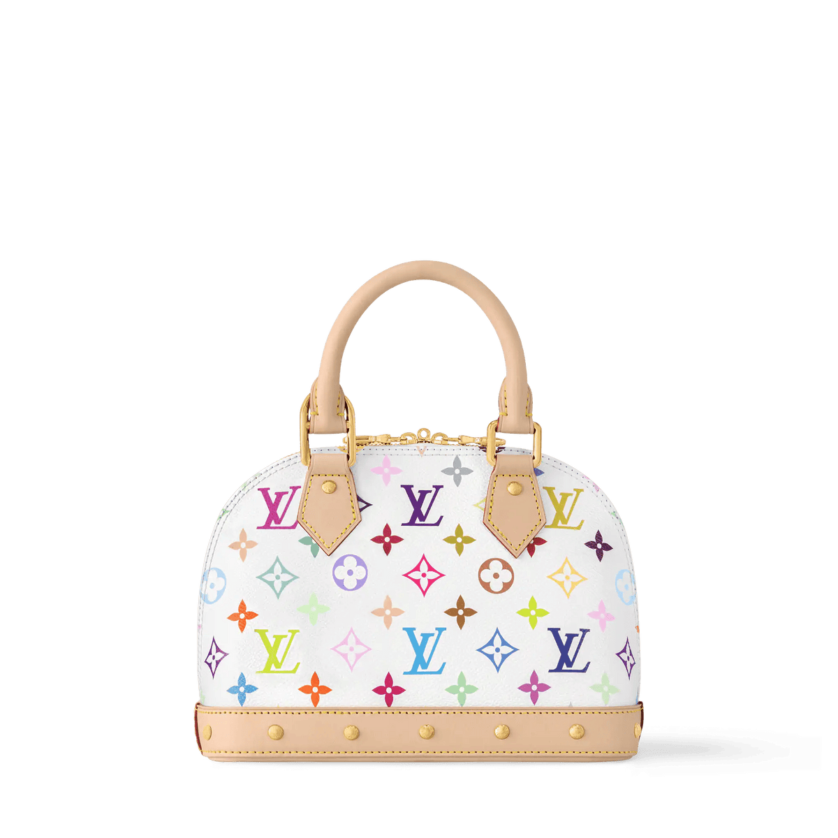 Women's Alma BB Colorful Monogram Coated Canvas Top Handle Bag M13078