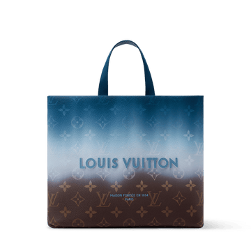 Men's Mini Shopper Tote Monogram Pigment Blue