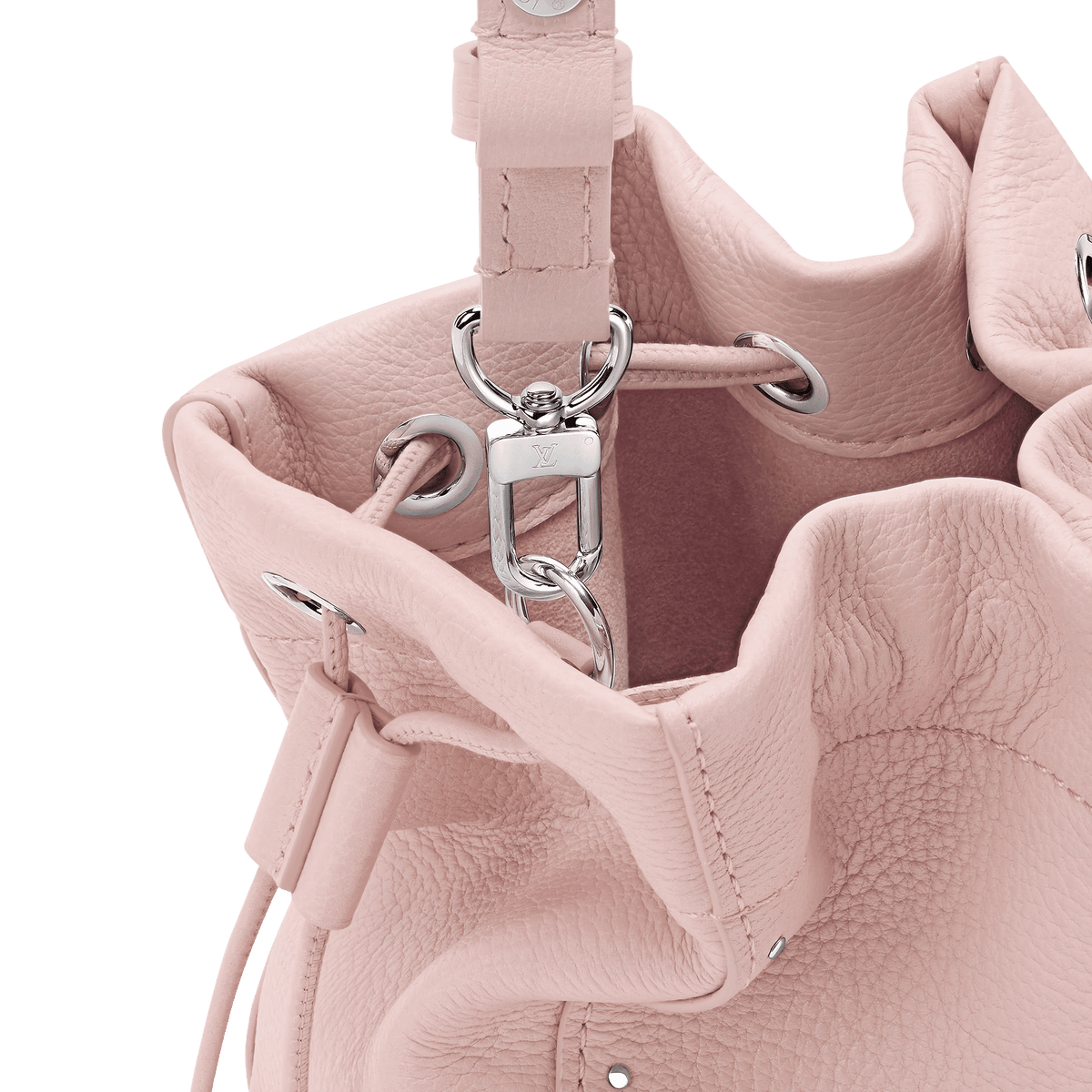 Nano Noé Trunk Calfskin Rose Petal Silver-Toned Hardware