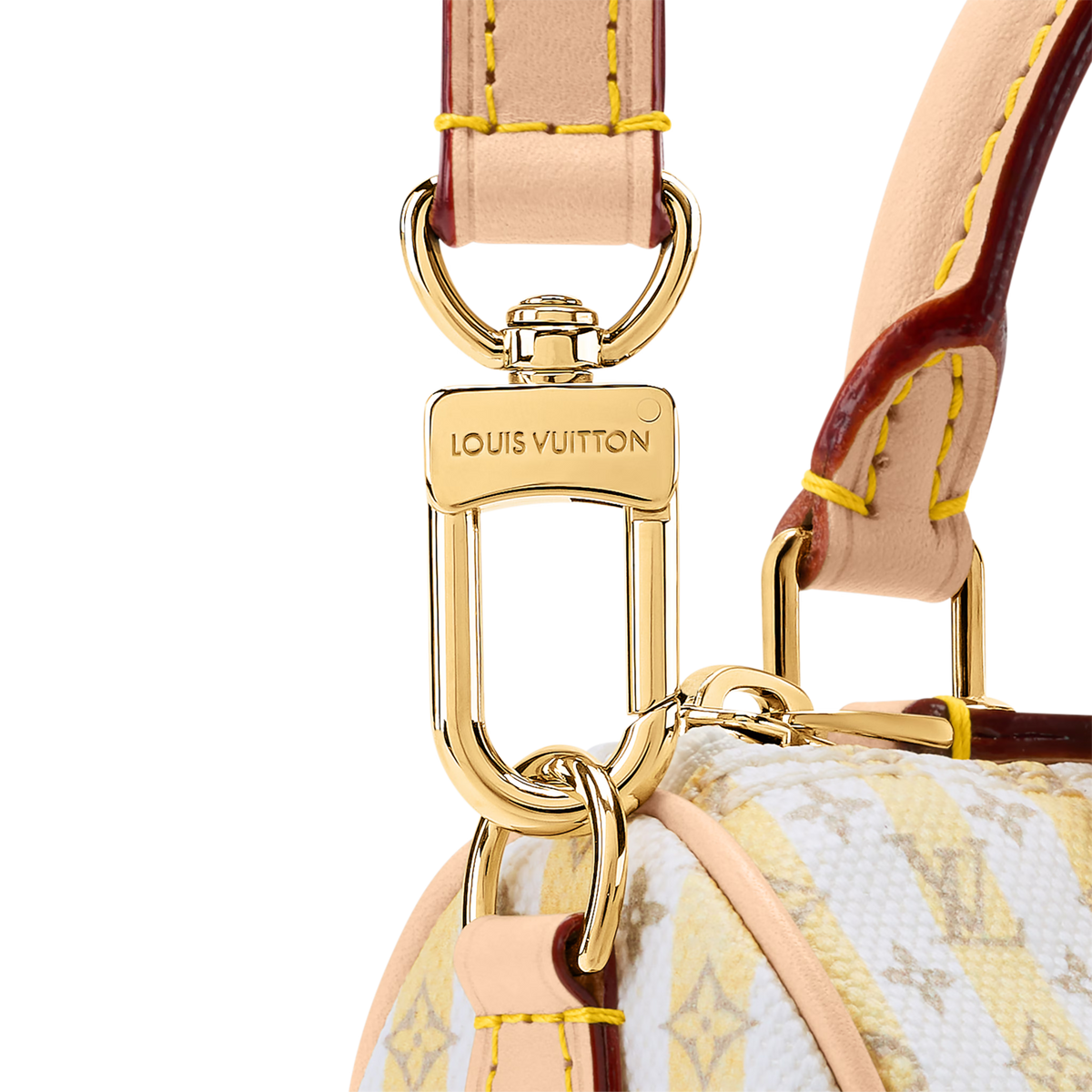 Nano Speedy Monogram Coated Canvas LV Stamp Banana Gold-Toned Hardware