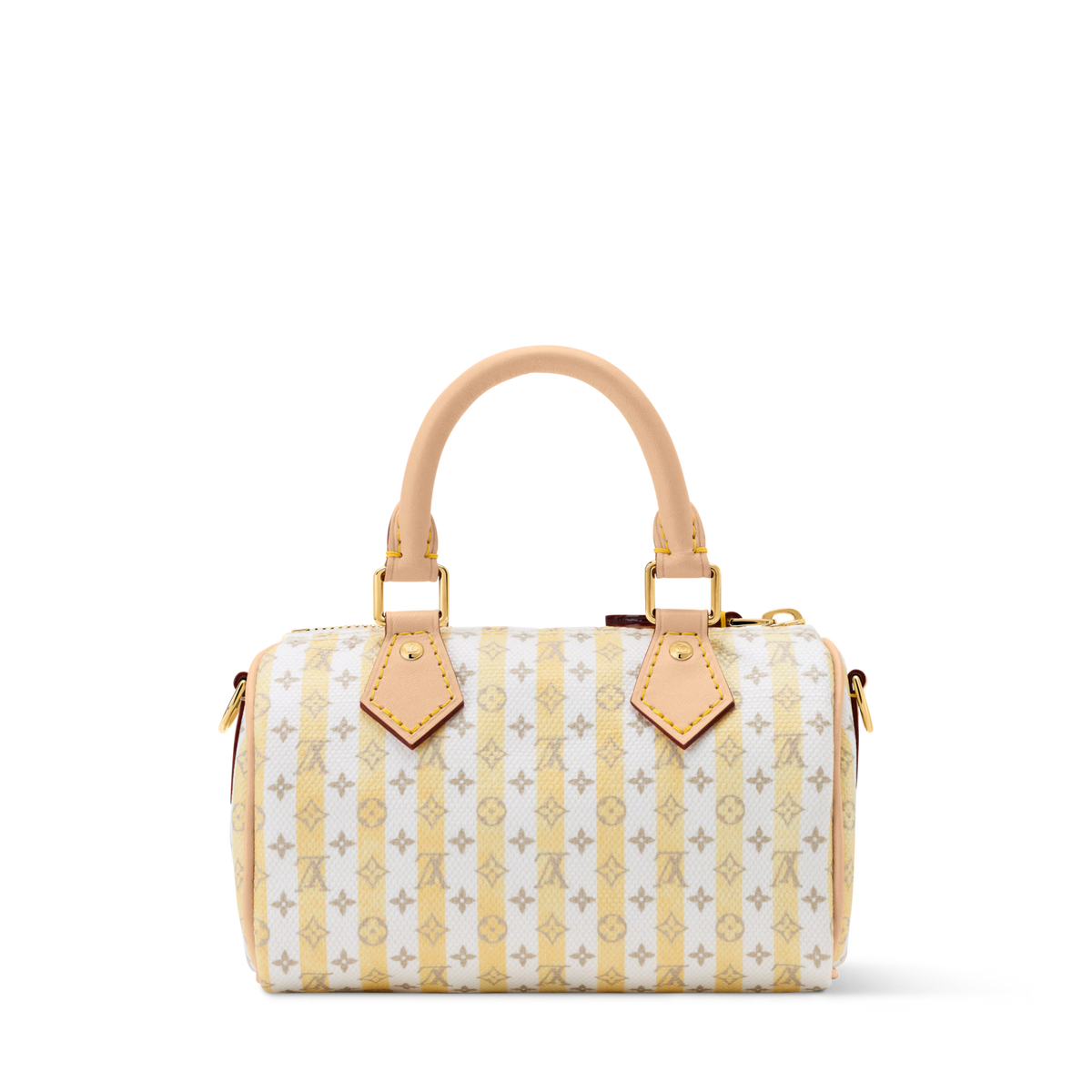 Nano Speedy Monogram Coated Canvas LV Stamp Banana Gold-Toned Hardware