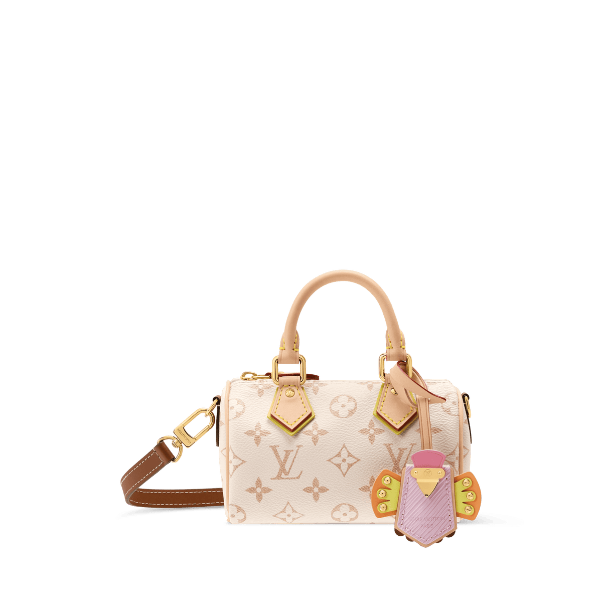 Women's Nano Speedy Monogram Dune Canvas Chain Wallet