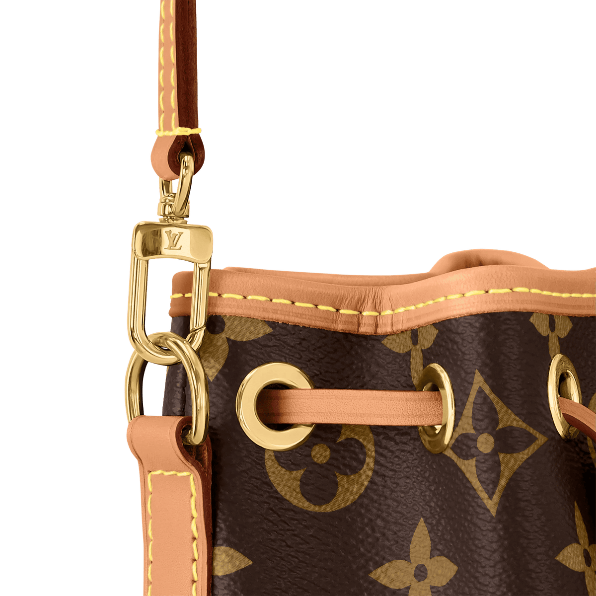 Nano Noé Monogram Coated Canvas Gold-Toned Hardware
