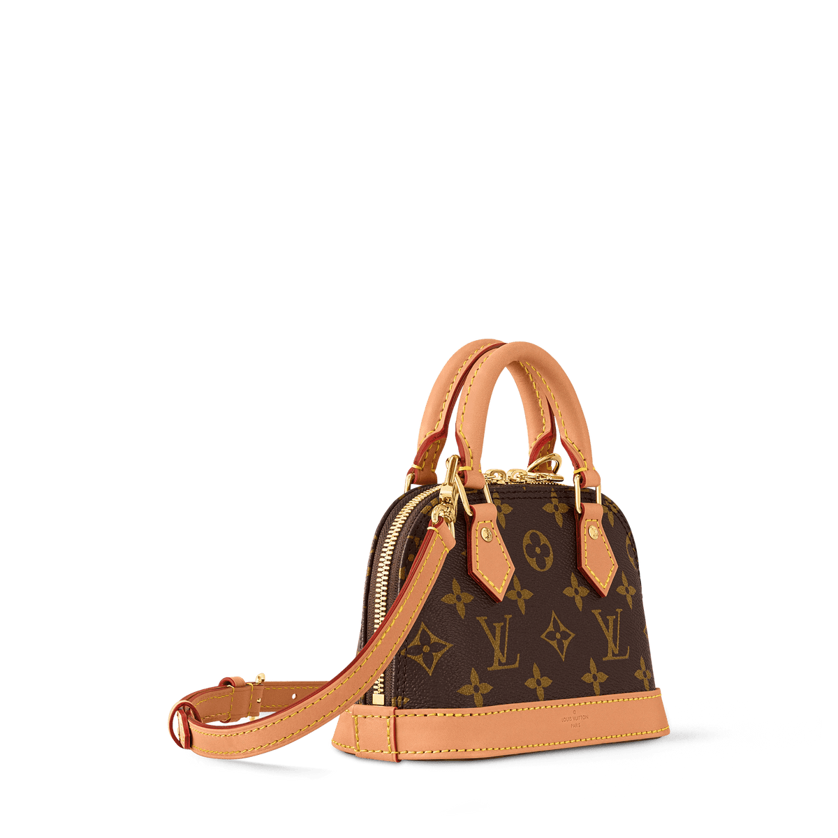 Nano Alma Monogram Coated Canvas Gold-Toned Hardware