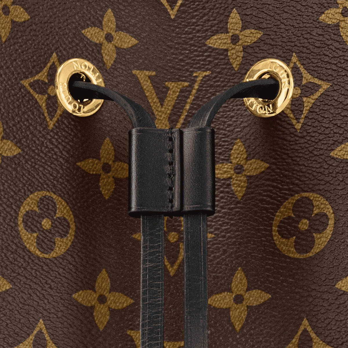NéoNoé MM Monogram Coated Canvas Black Gold-Color Hardware