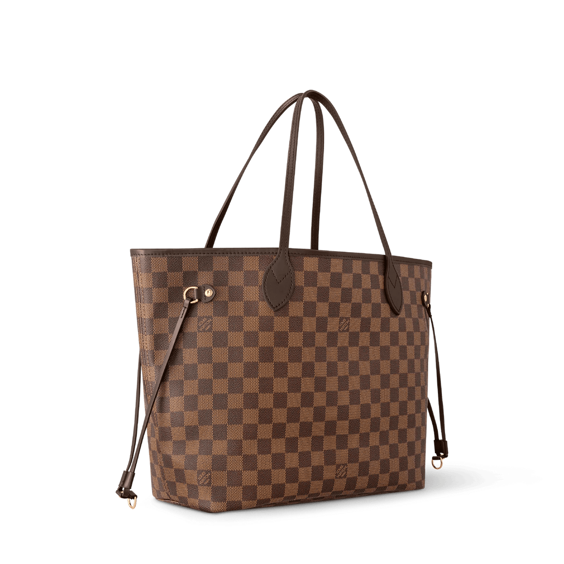 Women's Neverfull MM Damier Ebene Cherry Coated Canvas Tote Bag N40599