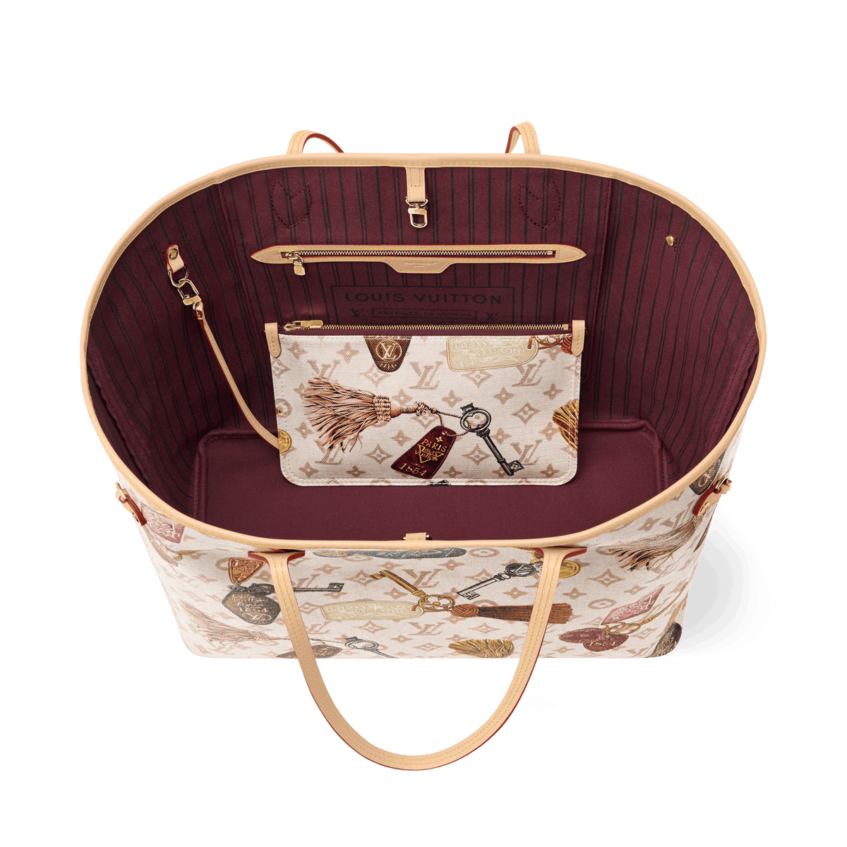 Women's Neverfull GM Getaway Dune Canvas Tote Bag M29449
