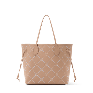Women's Neverfull MM Hazelnut Monogram Empreinte Leather Tote Bag M29486