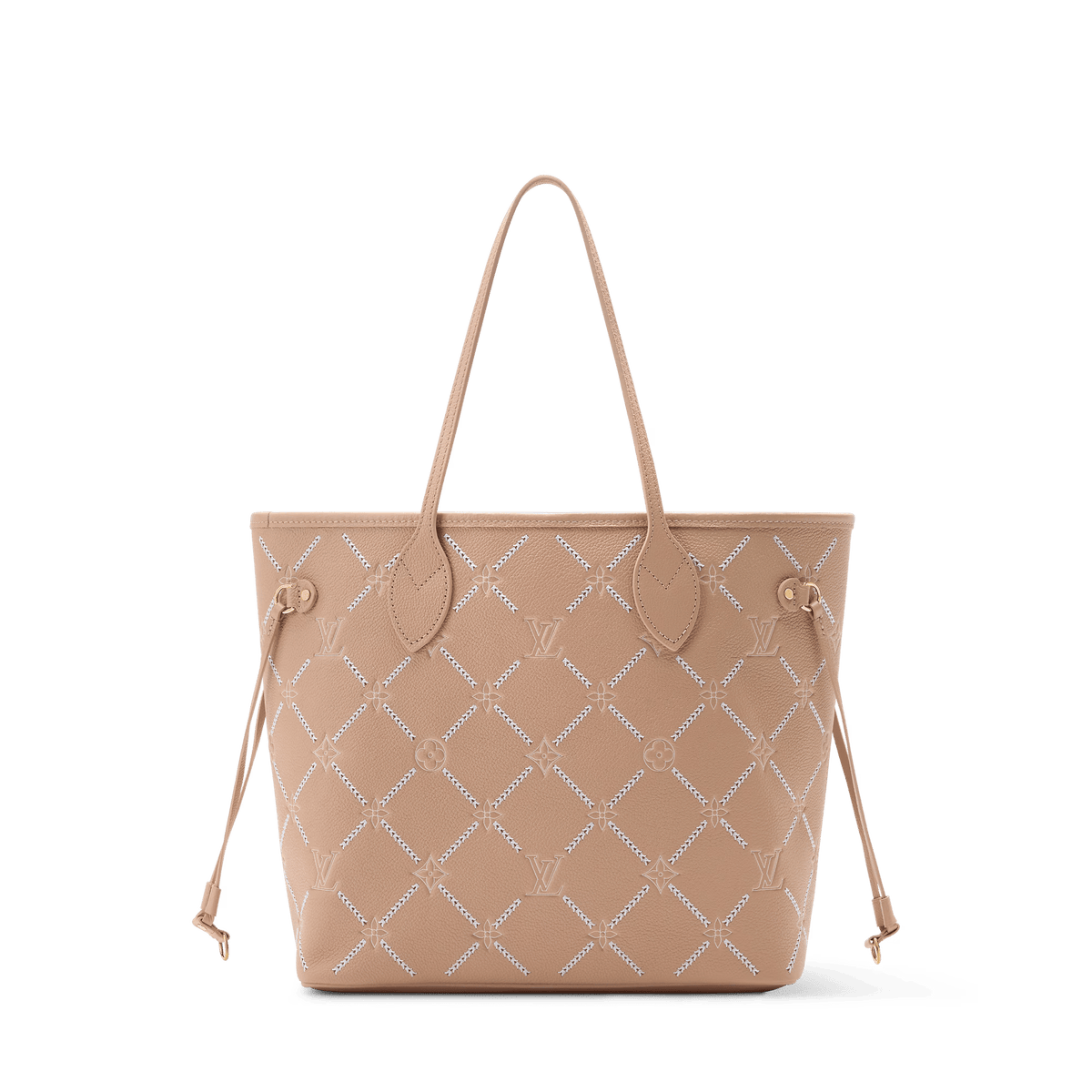 Neverfull MM Monogram Empreinte Couture Leather Tote Hazelnut Gold-Toned Hardware