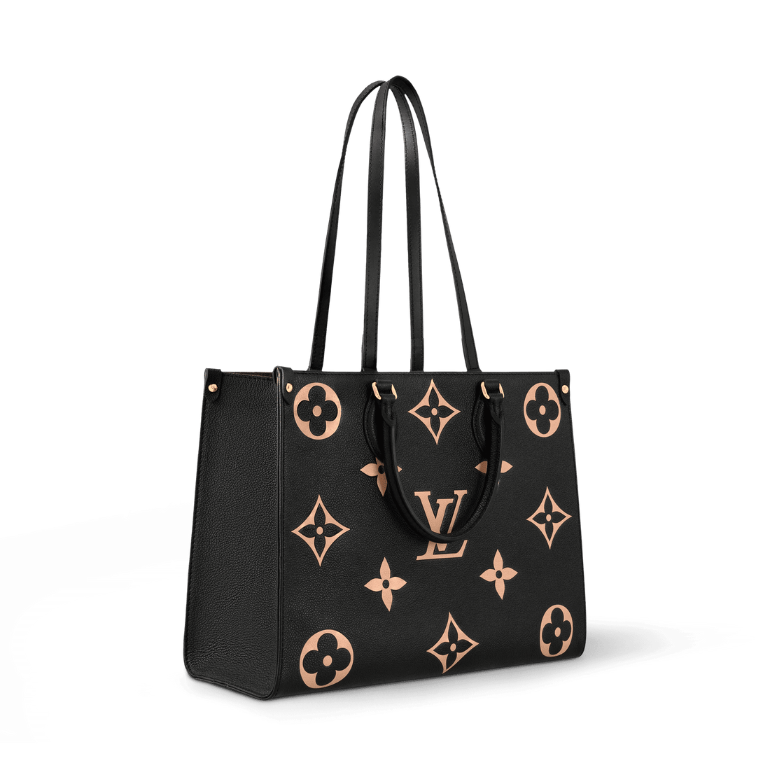 Women's OnTheGo MM Bicolor Monogram Empreinte Leather Tote Bag