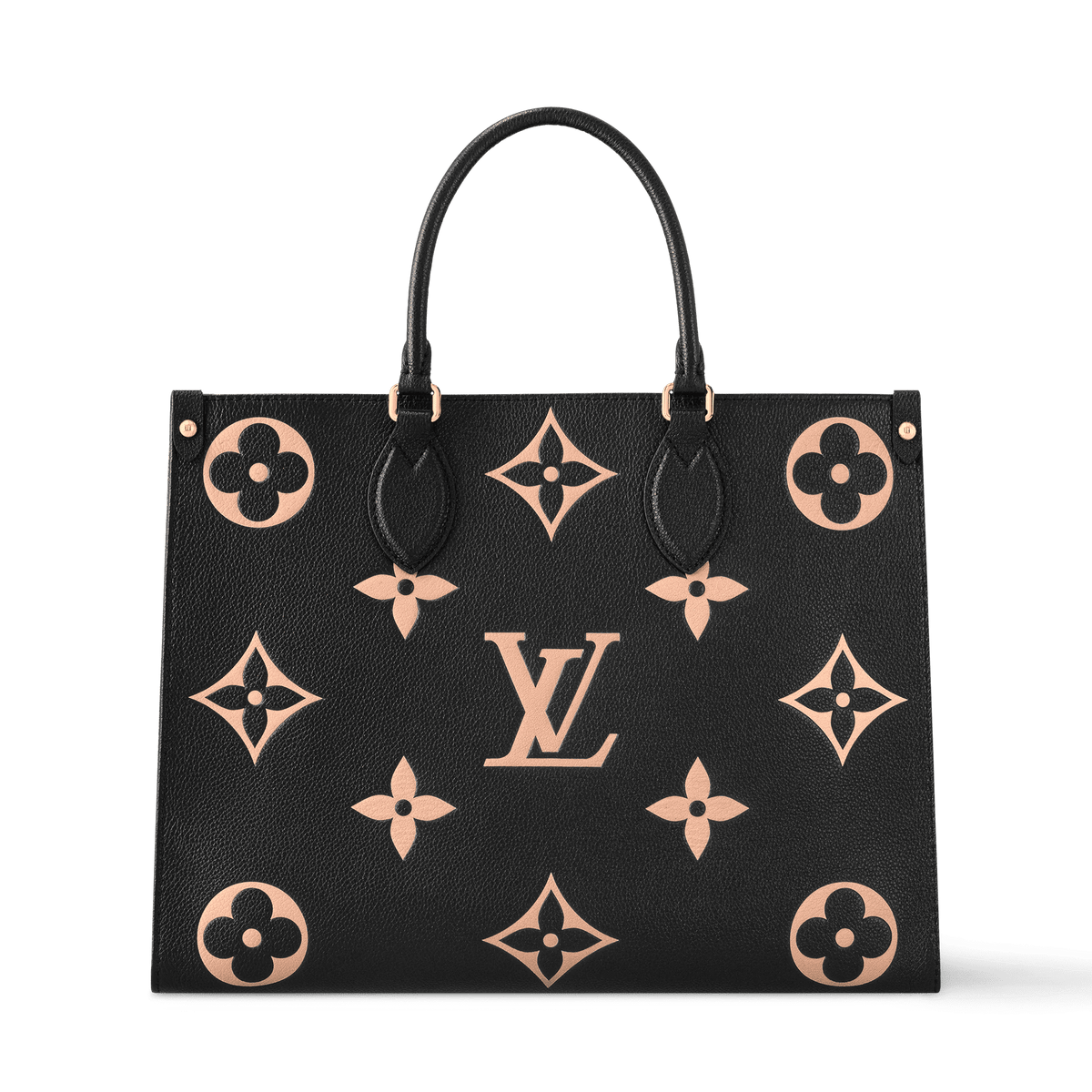 Women's OnTheGo MM Bicolor Monogram Empreinte Leather Tote Bag