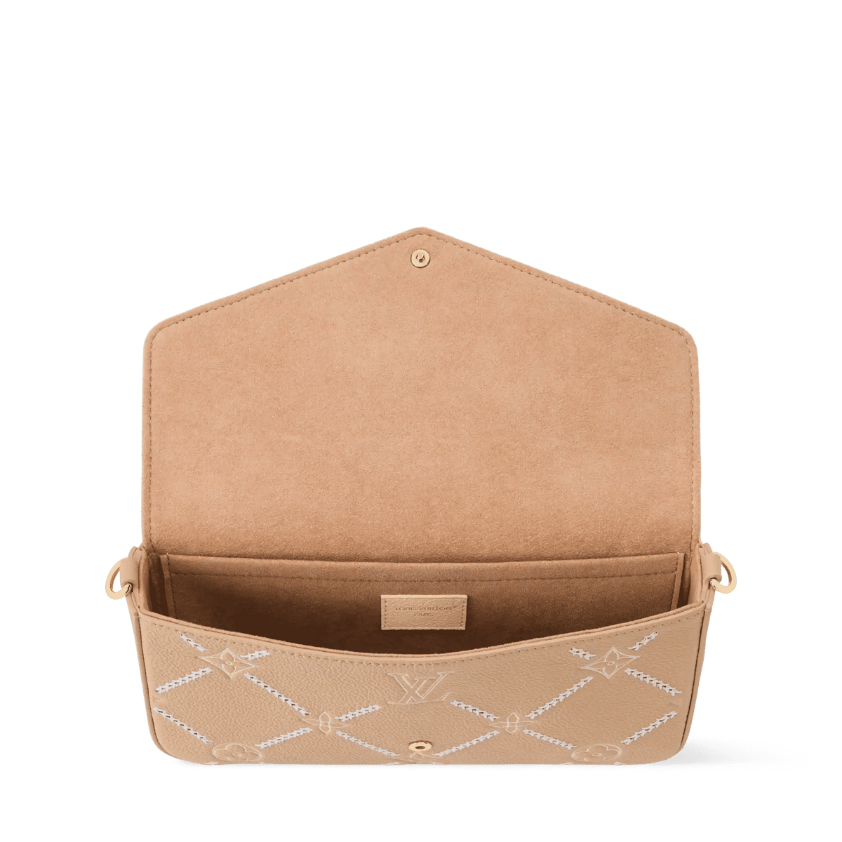 Women's Pochette Félicie Hazelnut Couture Monogram Empreinte Leather Chain Wallet M29482