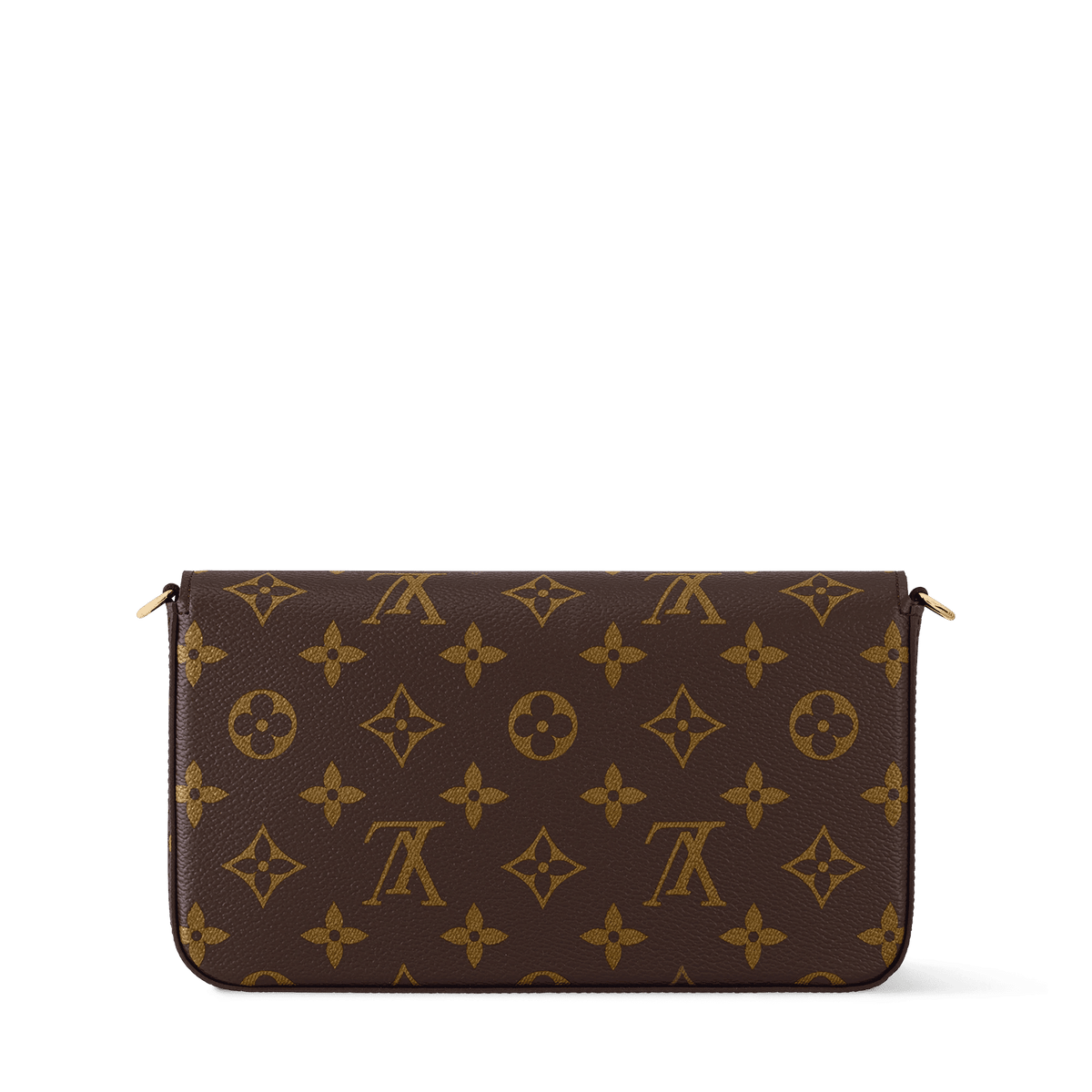 Pochette Félicie Monogram Coated Canvas Fuchsia Gold-Toned Hardware