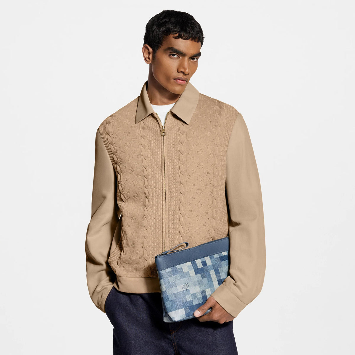 Pochette Voyage Souple Damoflage Denim Blue M28846