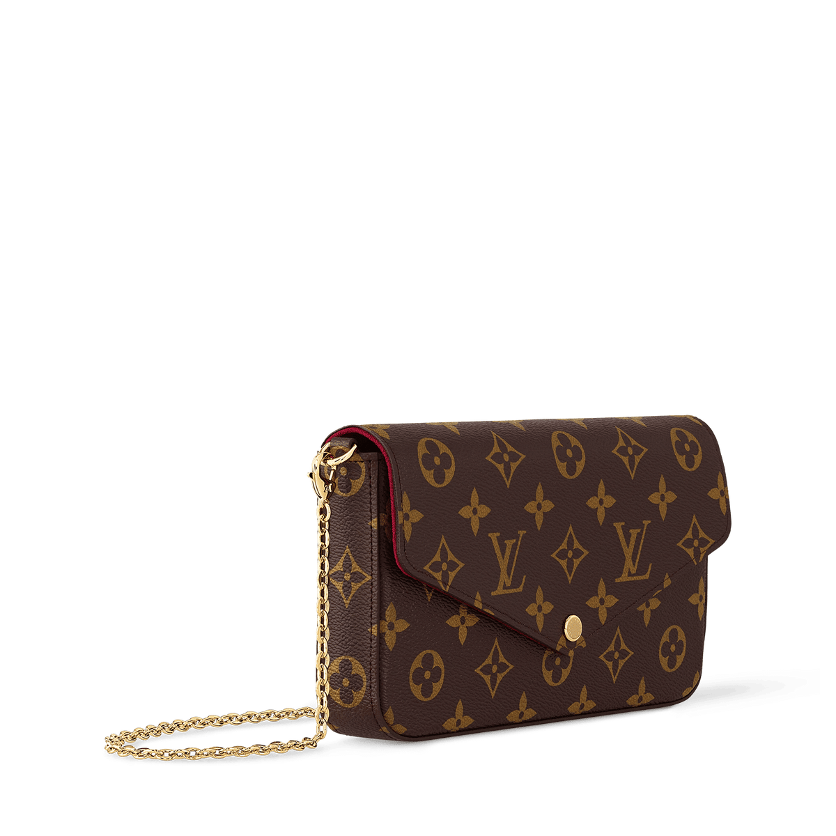 Women's Pochette Félicie Monogram Fuchsia Crossbody Bag