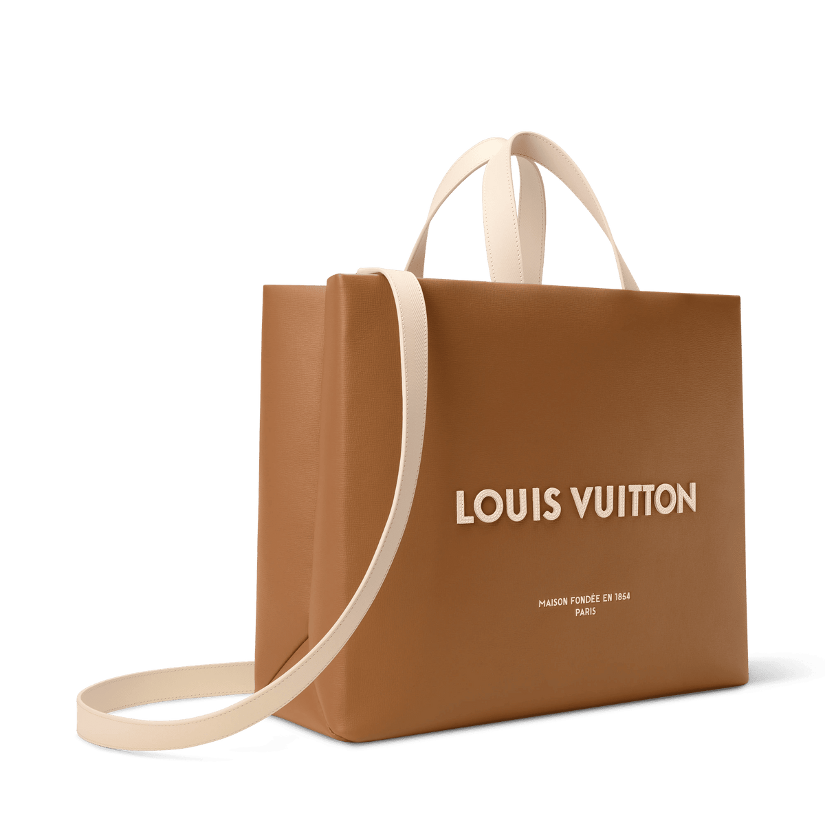 Men's Shopper Tote MM Calf Leather Sand