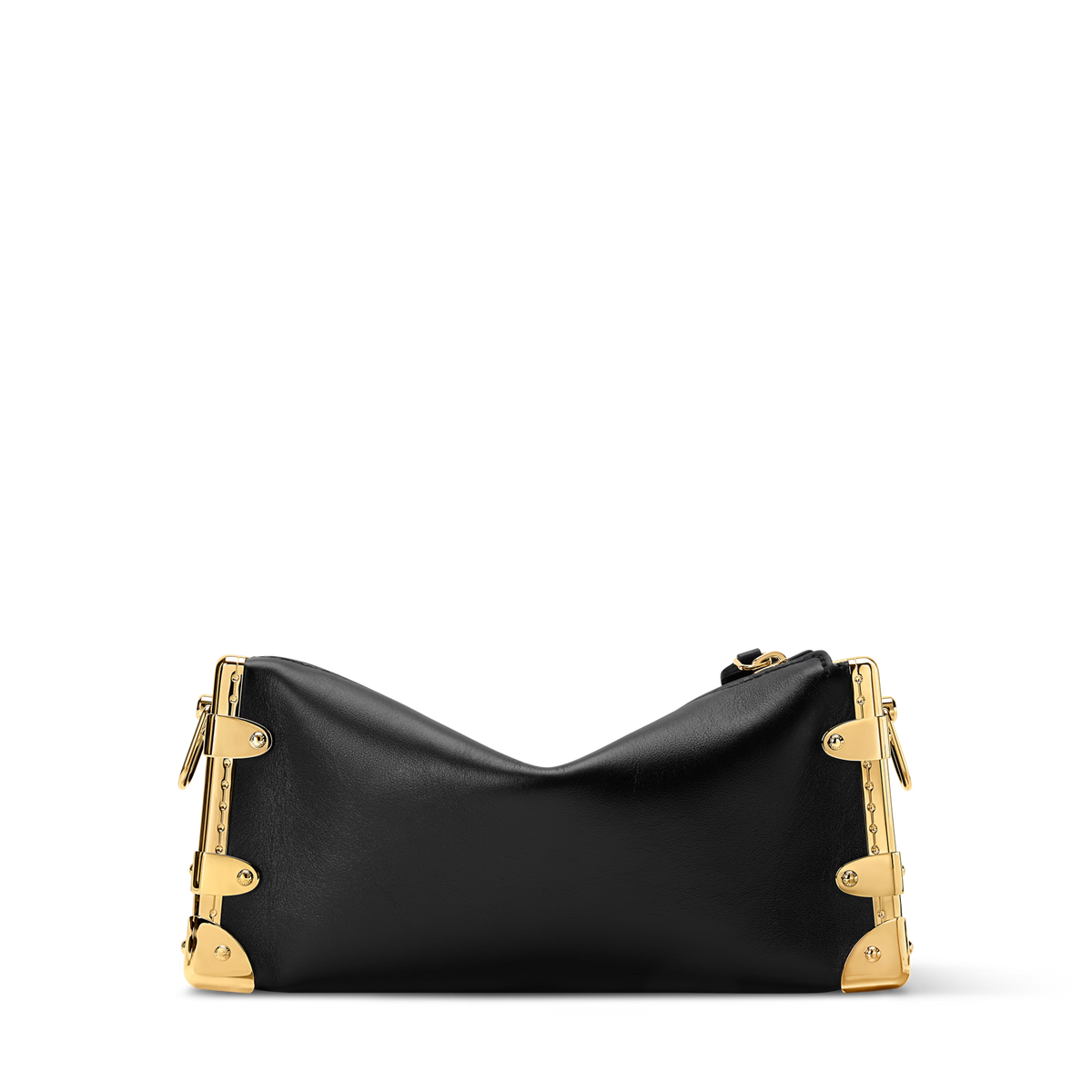 Slim Trunk Calf Leather Black Gold-Toned Hardware