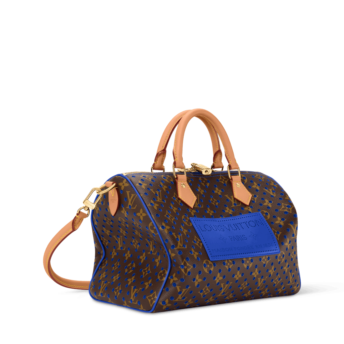 Women's Speedy Soft 30 Monogram Perfo Neon Wave Canvas Handbag