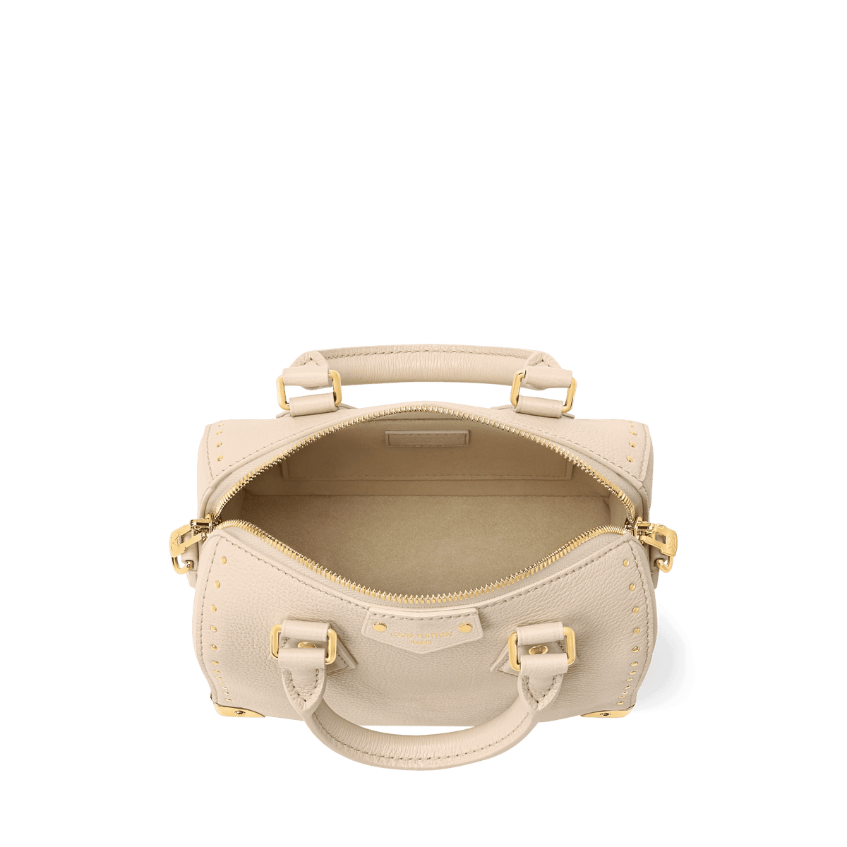 Women's Speedy Trunk 20 Calfskin Leather Almond Crossbody Bag