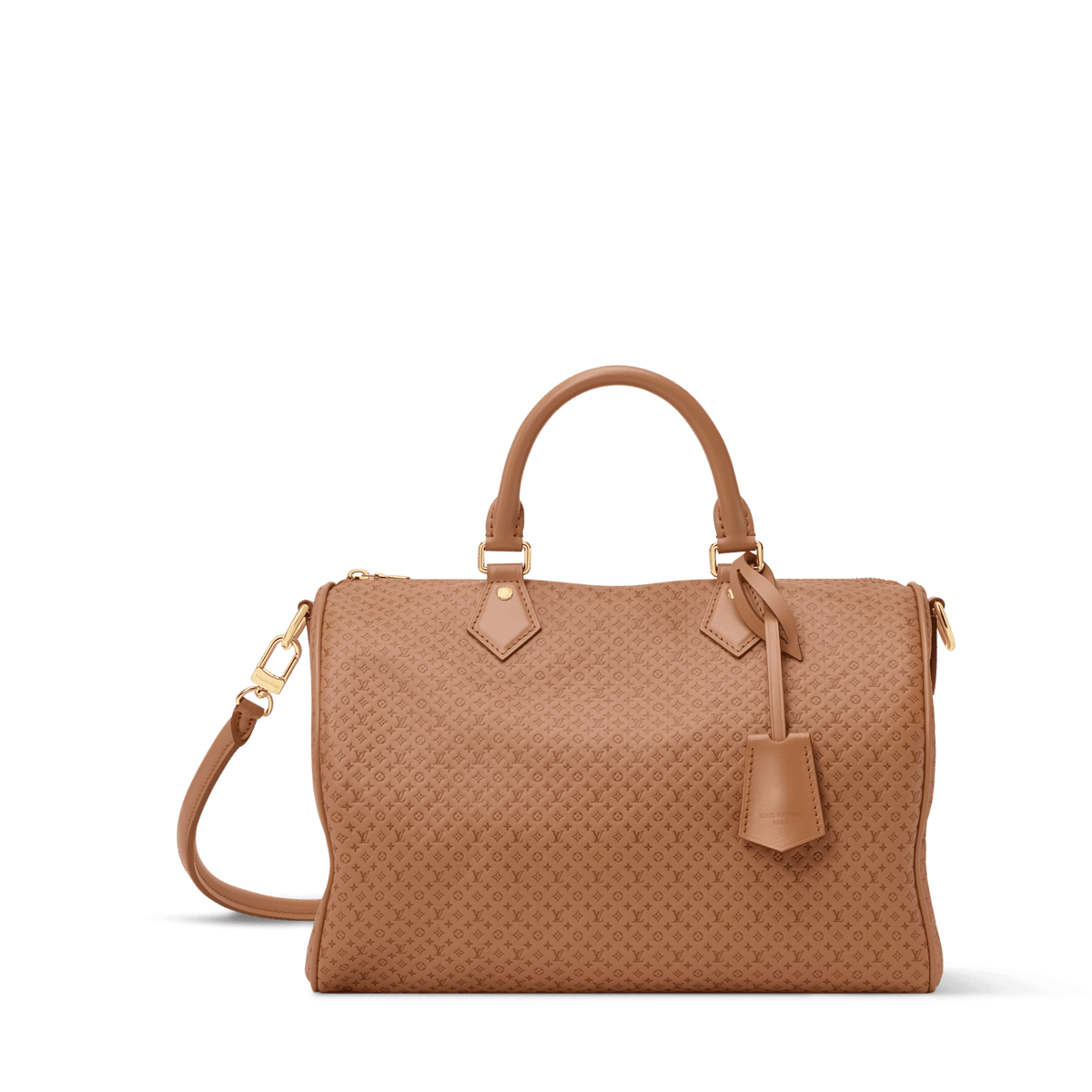 Women's Speedy Soft 30 Minigram Hazelnut Calfskin Tote Bag