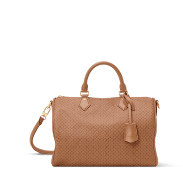Women's Speedy Soft 30 Minigram Hazelnut Calfskin Tote Bag