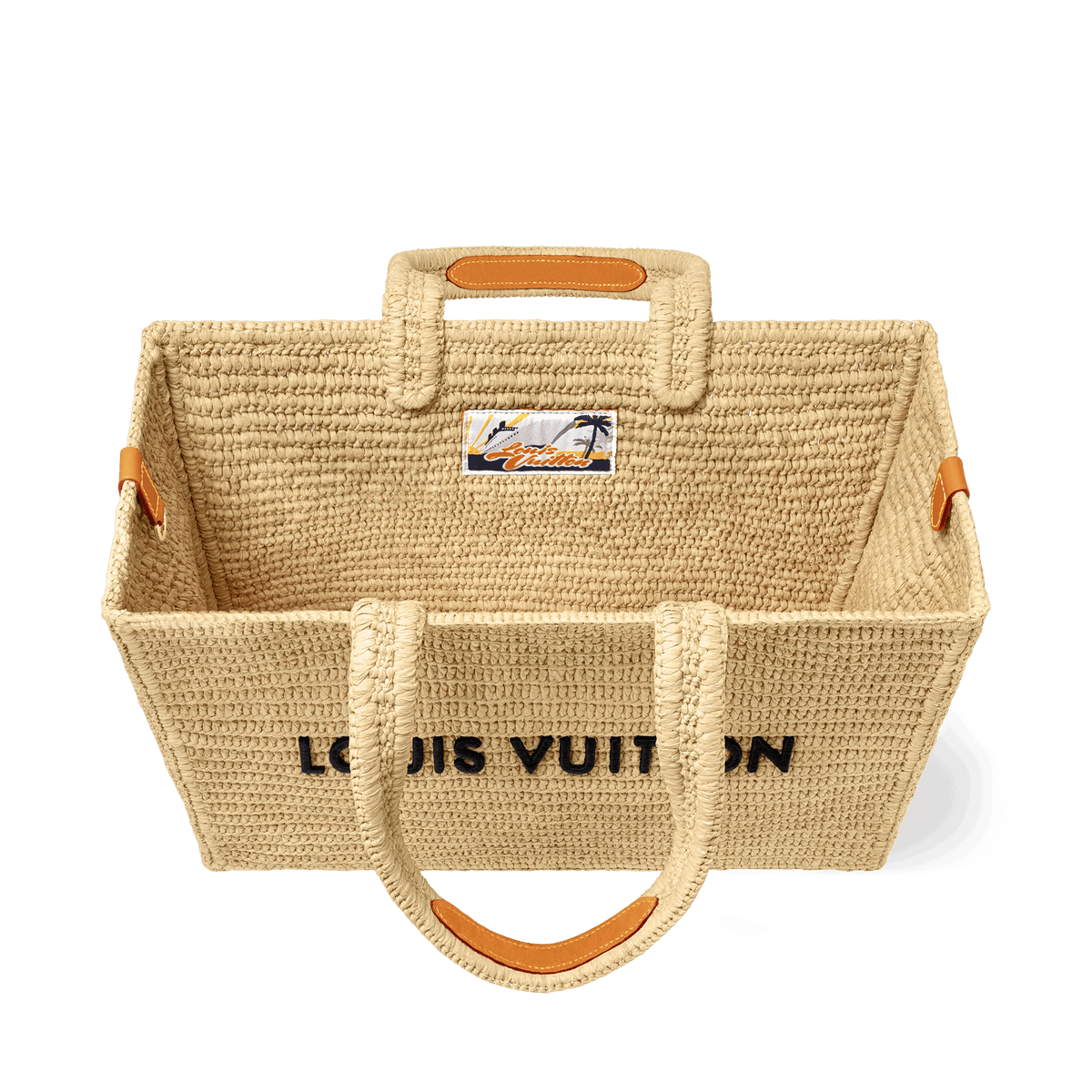 Summer Shopper Tote MM Raffia Natural Beige