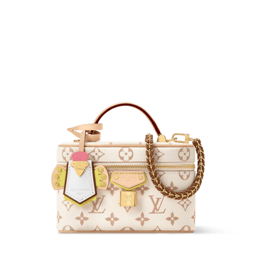 Women's Vanity Chain Pouch Monogram Dune Canvas Chain Wallet