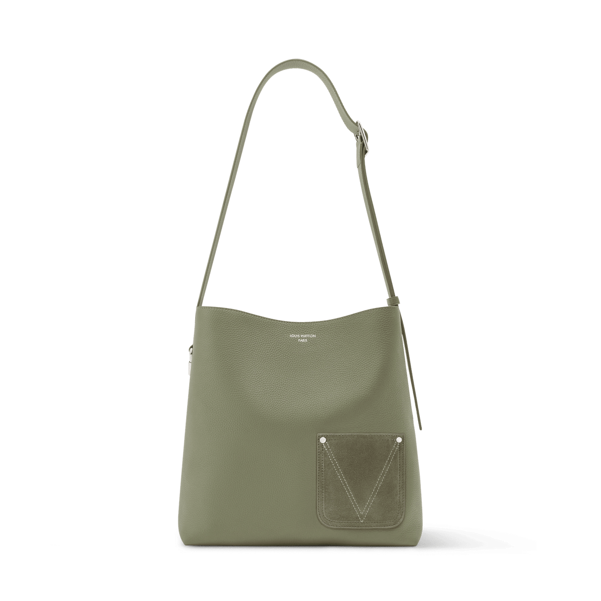 Men's Verso Hobo LV Touch Calfskin Khaki