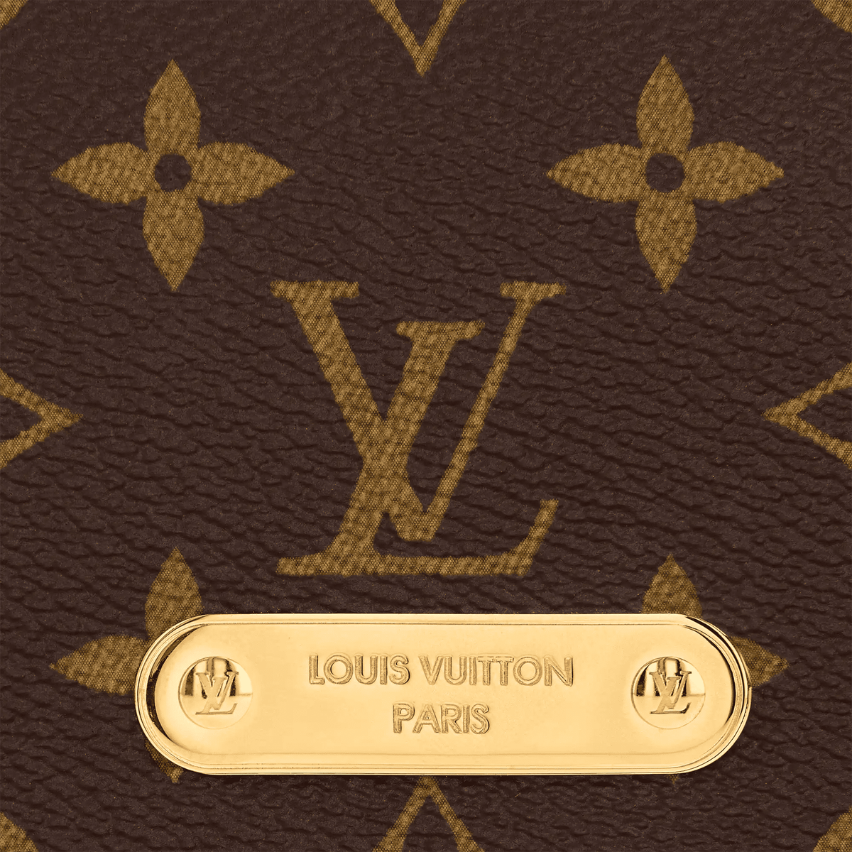 Wallet On Chain Lily Monogram Coated Canvas Gold-Color Hardware